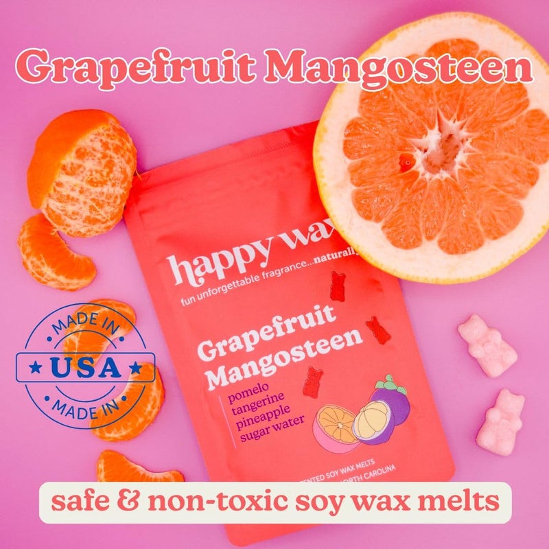 هابي واكس مجموعة Happy Wax Citrus Mix Collection ذوبان شمع الصويا الطبيعي المعطر - إجمالي 6 أوقية. مجموعة ذوبان الشمع المعطر تتضمن الماندرين الأحمر والجريب فروت والمانجوستين والليمون فيربينا - Image 5